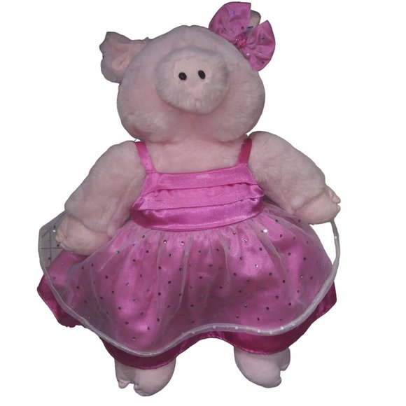 Build A Bear Pig Pretty In Pink Stuffed Animal Plush 17 Inch Talking Toy - Picture 4 of 10